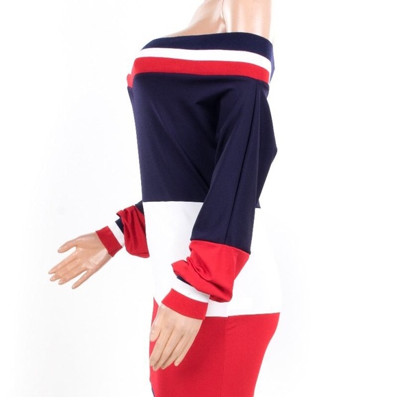 Patchwork Long Sleeve Dress - Picture 5 of 5